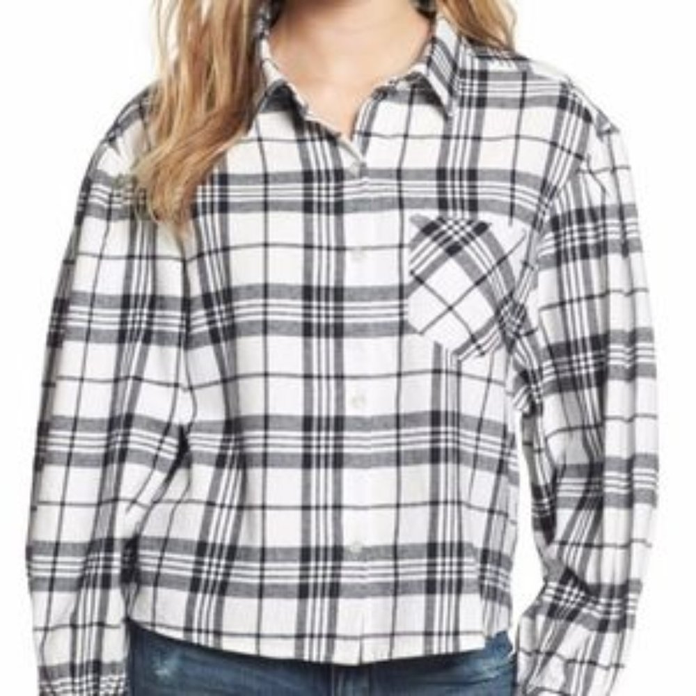 BP Puff Sleeve Plaid Flannel NWT!